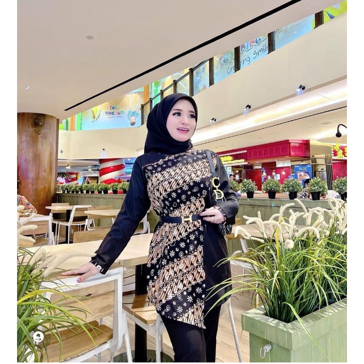blus kombinasi batik cap/b34/by positive boutique