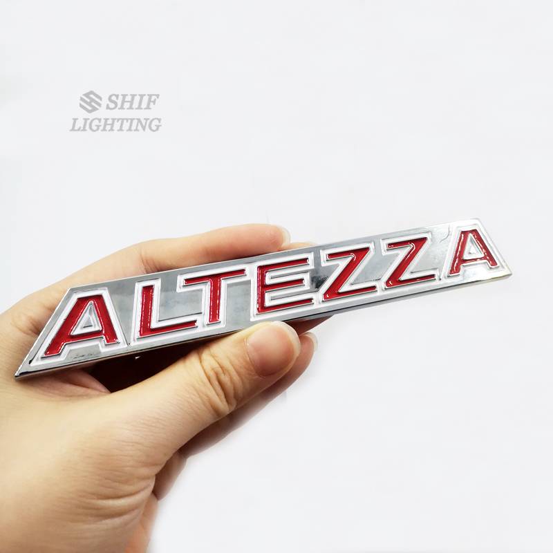 1pc Stiker Emblem / Badge Logo Altezza Metal Untuk Samping / Belakang Mobil Toyota