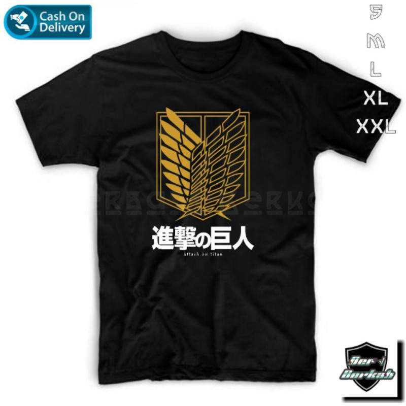 Kaos anime Aot | Kaos Anime Attack On Titan | Baju Anime Attack On Titan