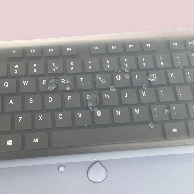 1pc Skin Cover Pelindung Keyboard Komputer Desktop Universal Bahan Silikon 44x14cm