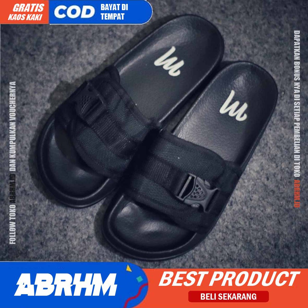 ABRHM x CIMUK Sandal Slide Pria Sandal Slop Pria Ori Distro Sendal Selop Cowok / Cowo Keren Kekinian