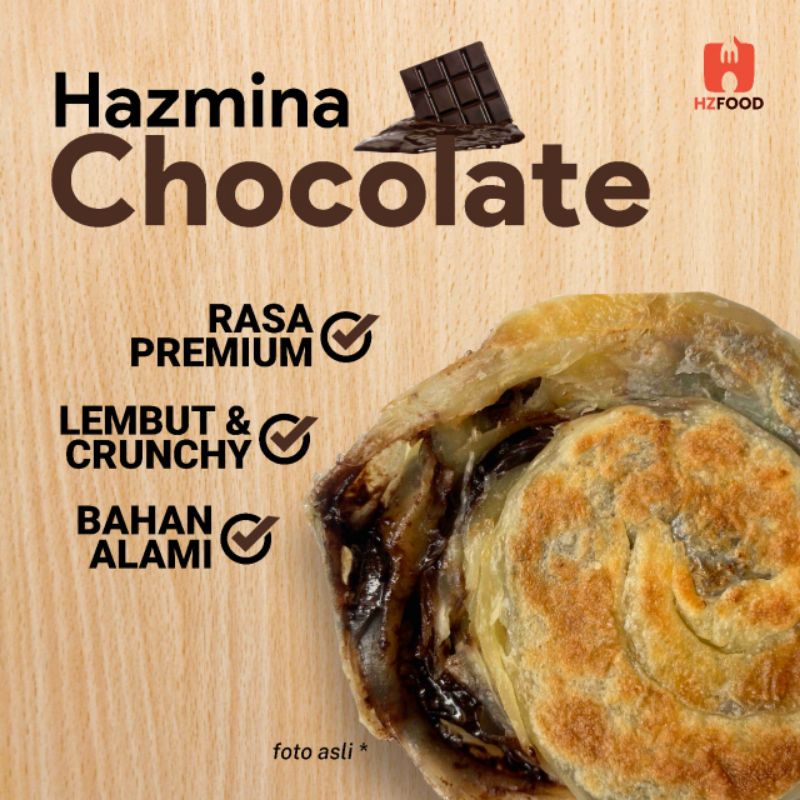 

Roti Maryam, Roti Canai, Roti Cane Chocolate Hazmina Frozen food Crispy diluar Lembut didalam