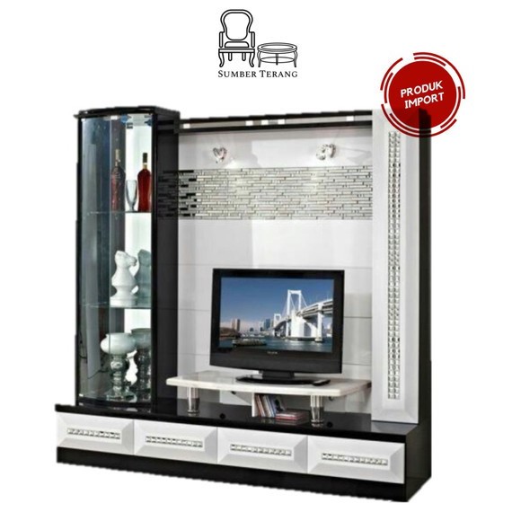 Lemari TV Minimalis Impor / Bupet TV / Lemari Hias /Meja TV Kaca Impor