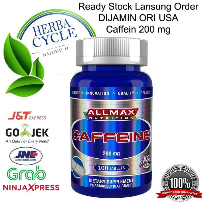 ALLMAX Caffeine 200 mg 100 Caps ORI USA Allmax Kafein Allmax Nutrition