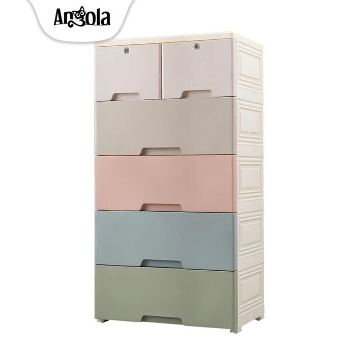 FURNITURE AGHUA 3590 ANGOLA LEMARI PLASTIK PAKAIAN C69 LACI SUSUN DFGFD646D