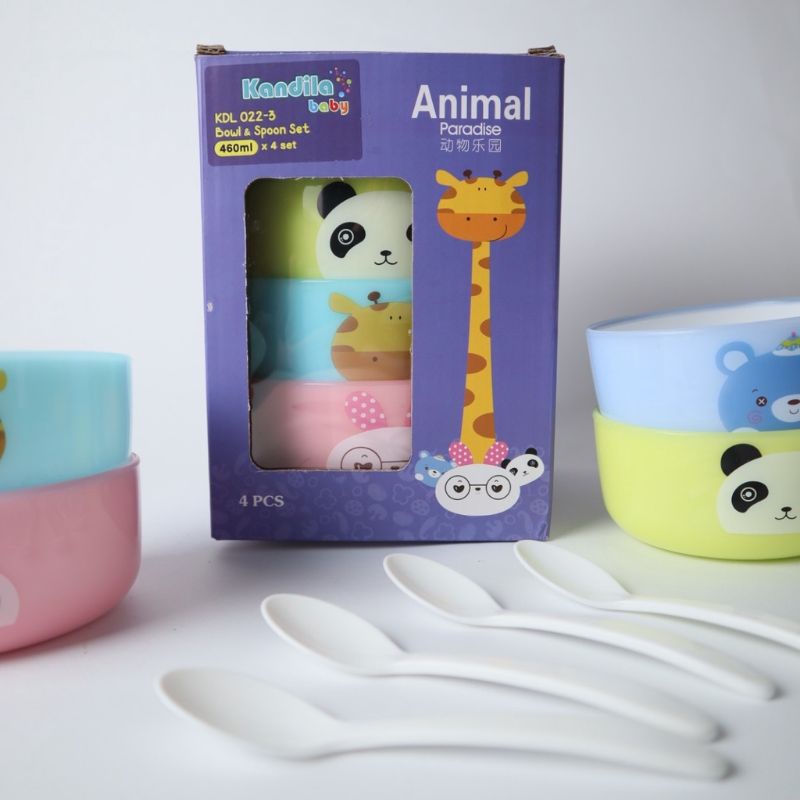 KANDILA | BOWL AND SPOON SET | sendok mangkok makan bayi silikon | BOWL &amp; SPOON, KDL 002-2