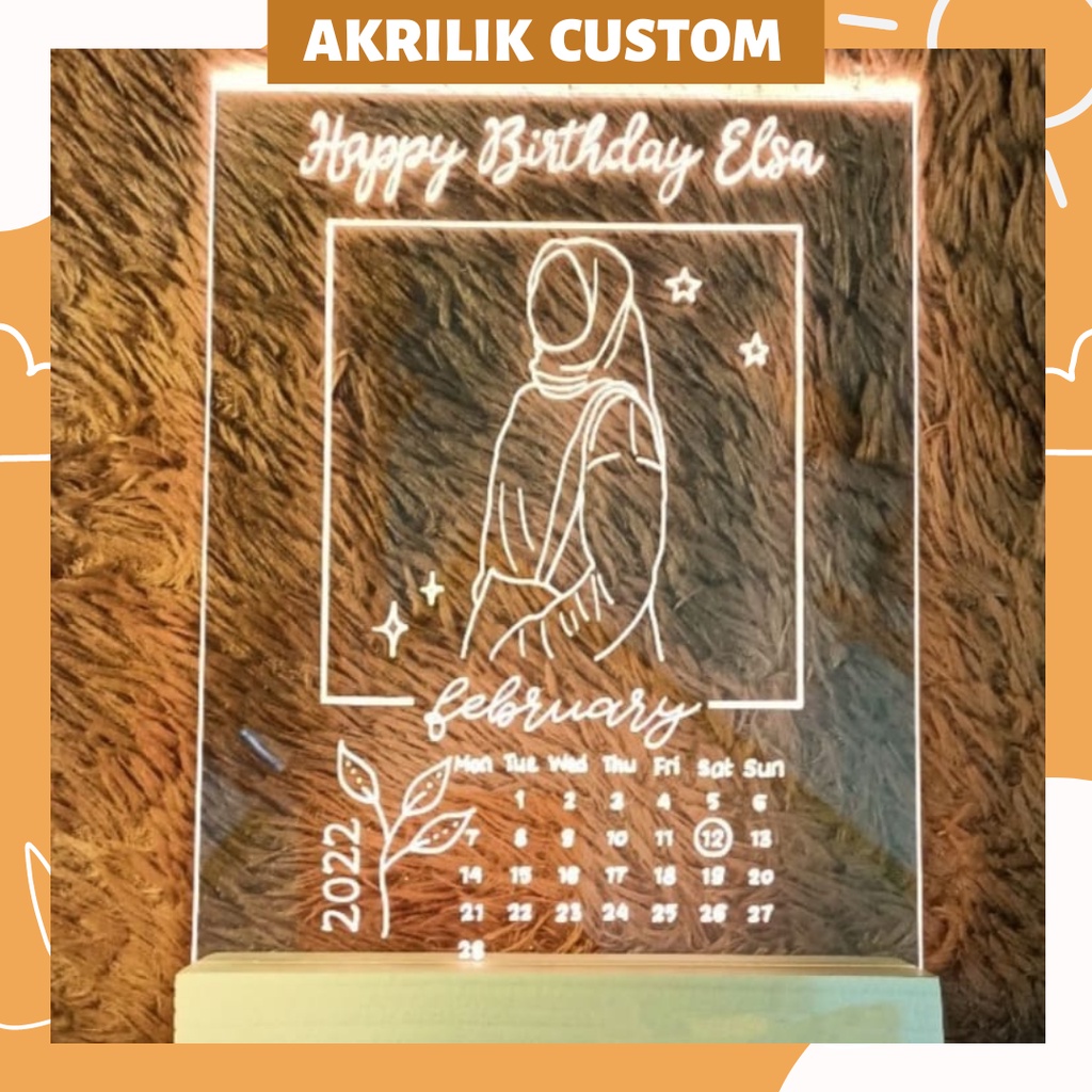 Hadiah Gift Kado Hampers Graduation Plakat Akrilik Wisuda Ulang Tahun Estetik Ultah Ulangtahun Wanit