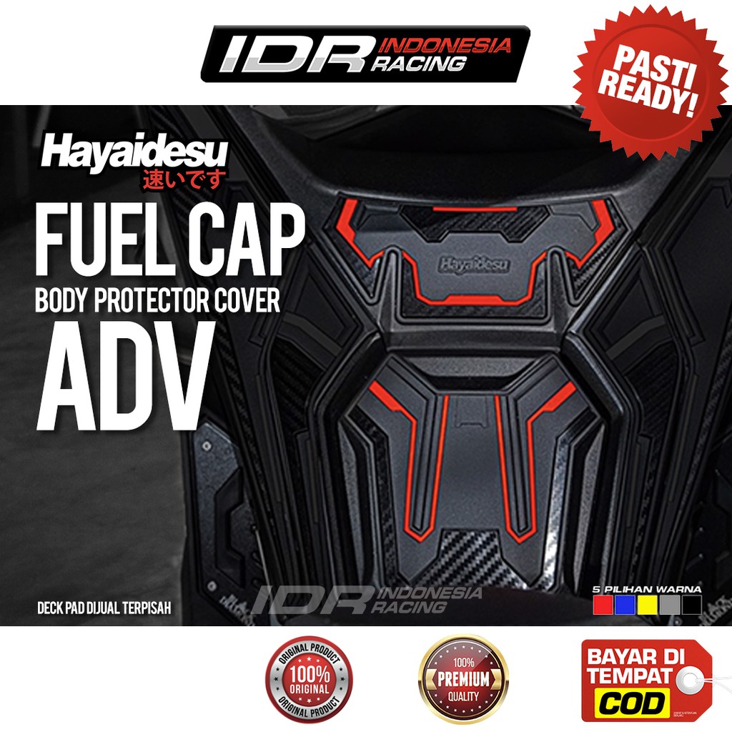 Hayaidesu Tutup Tangki ADV 150 Fuel Tank Cap Aksesoris Variasi Body Protector Stiker 3D Honda