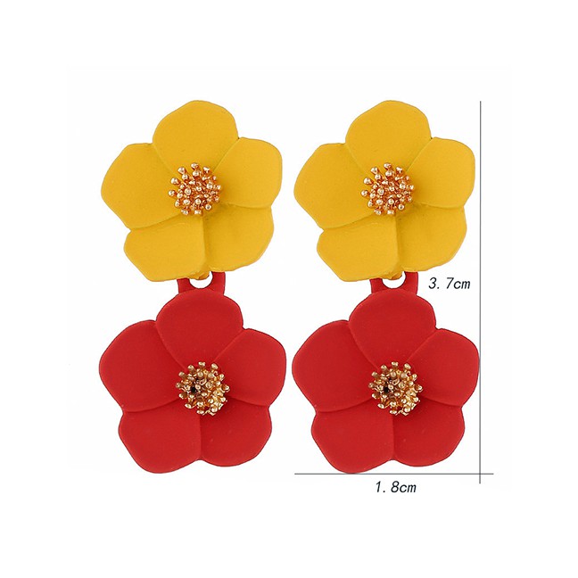 LRC Anting Tusuk Fashion Flower Earrings F6717X