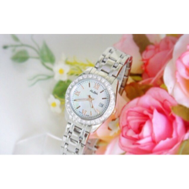 Jam Tangan ALBA AH7F83 Ladies Swarovski Oyster ORIGINAL