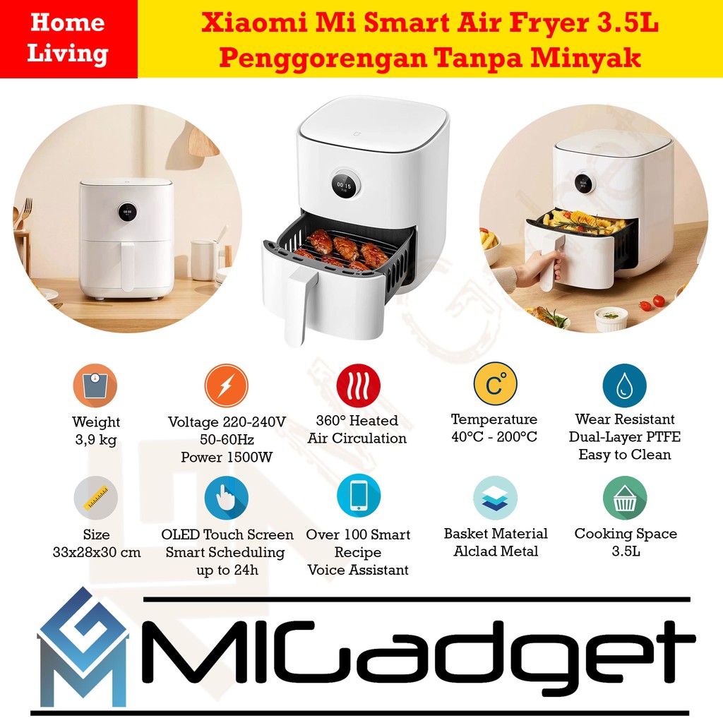 Xiaomi Smart Air Fryer 3.5L - Penggorengan Tanpa Minyak