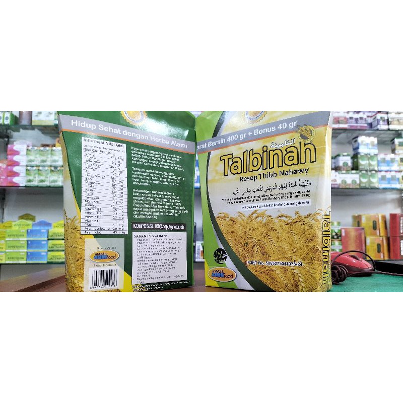 

Talbinah Resep Thibb Nabawy 400gr + 40gr Tepung Gandum Original
