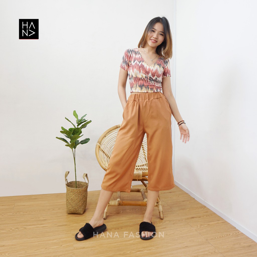 HanaFashion JKT - Maika Pants Celana Kulot  Bahan Wanita - LP054