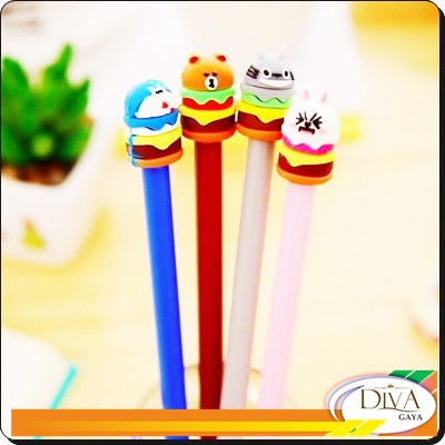 

Pulpen Karakter Burger / Pena Motif Lucu