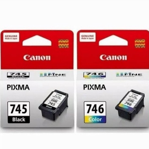 PAKET TINTA CANON 745 BLACK Dan CANON 746 COLOUR ORIGINAL