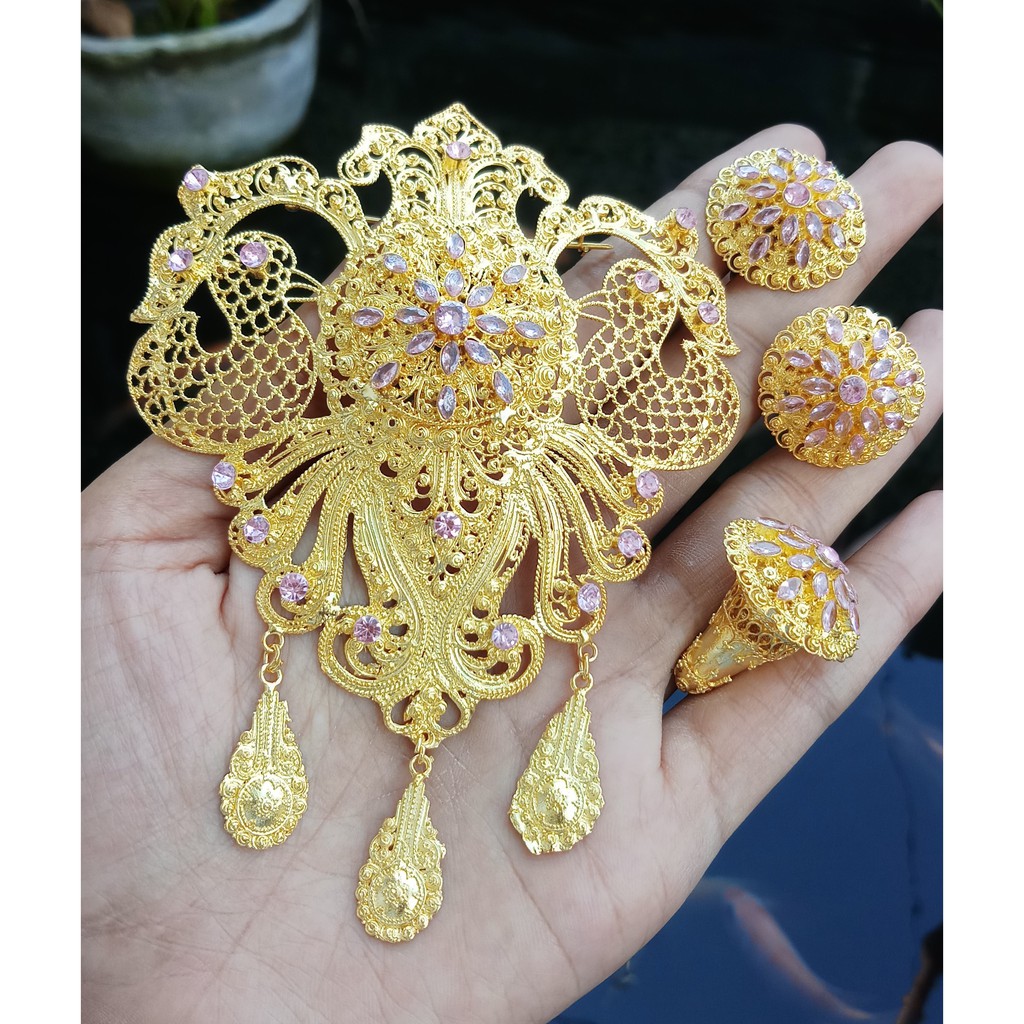 bros alpaka bali set kebaya motif bebek langsing