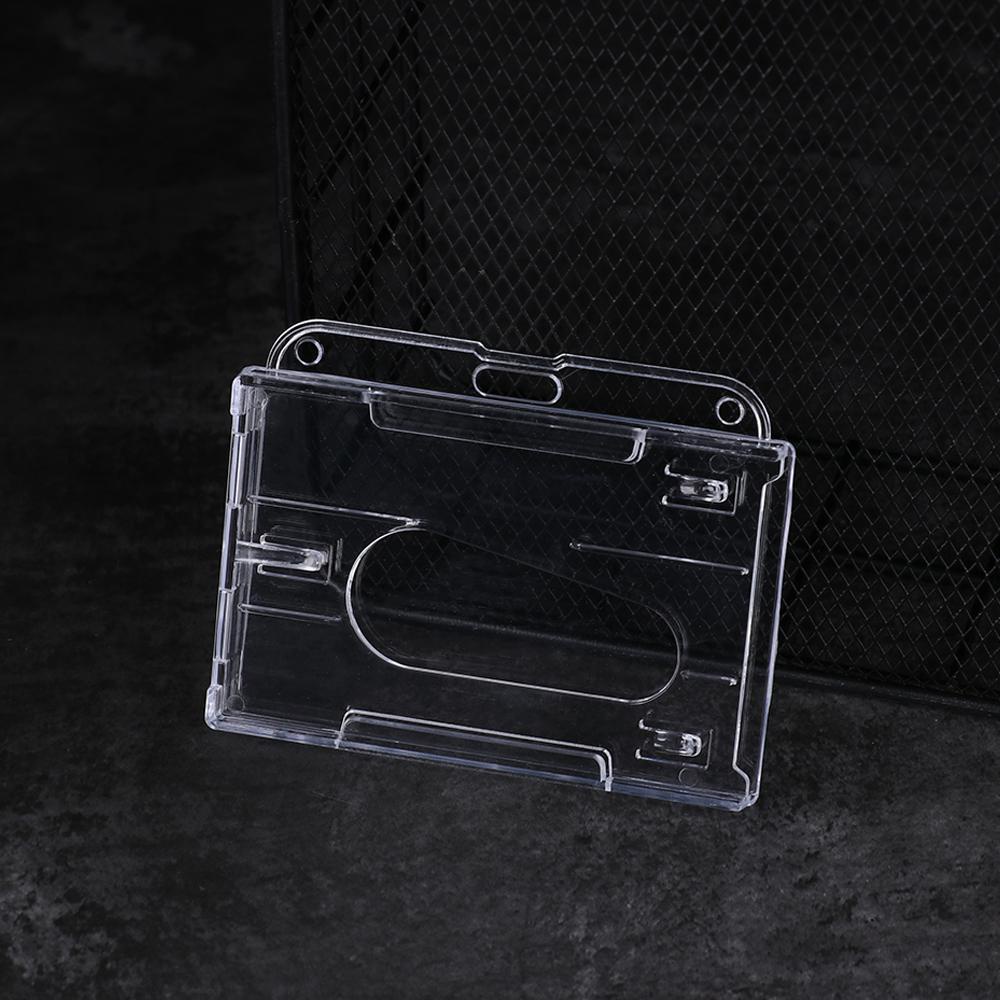Top 1 / 3pcs Case Cover Pelindung Holder Kartu ID / Bisnis / Kantor / Sekolah Portable Praktis Bahan Plastik Keras