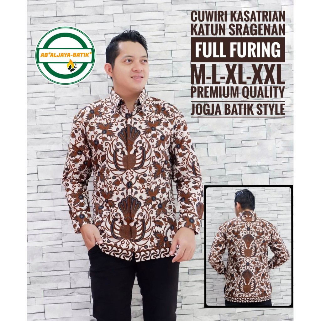 CUWIRI KASATRIAN ALJAYA KEMEJA BAJU BATIK PRIA SOLO LENGAN PANJANG FULL FURING KATUN HALUS UMBARA SETYANING PRABU RED PEKSO PARIKESIT NAGA BIRU NAGA LESMANA KUPU RATU KEMBANG WARNA GEBER GUNUNGAN MAROON BISONO IJO KETAMAN ABANG DARA PAGODA GURDO PERWIRA