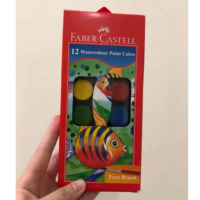 

Preloved Faber Castell 12 Watercolour Paint Cakes Cat Air