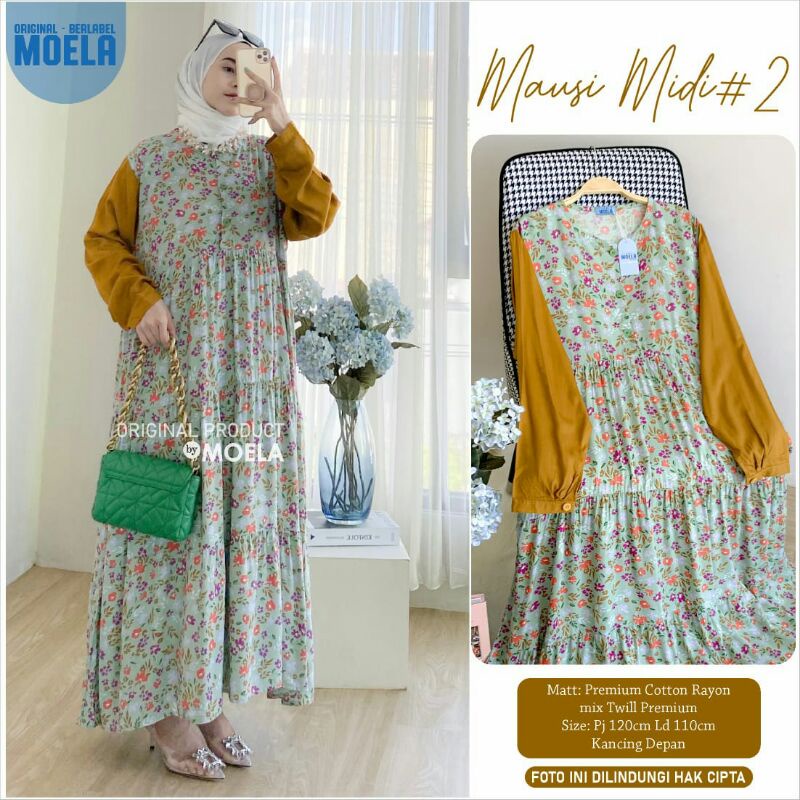 MAUSI, LUCY,MIOMI,BISTY Midi Dress Ori by Moela