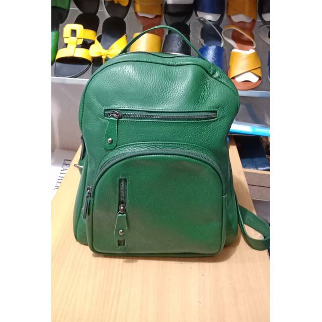 Tas gendong/ransel bahan kulit asli papirut garut