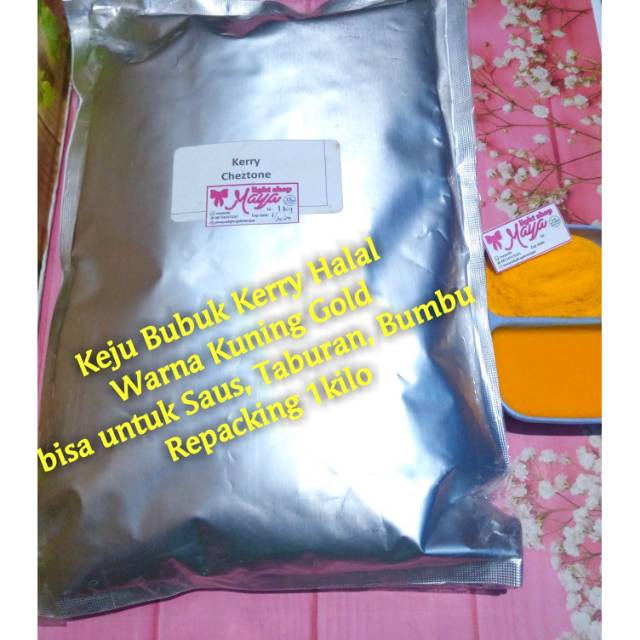 Keju bubuk 1kg kerry cheztone halal original bumbu tabur cheese sauce powder