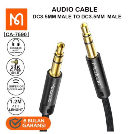 MCDODO CA-6640 KABEL AUDIO STEREO JACK 3.5MM AUX MALE TO MALE CABLE SPEAKER