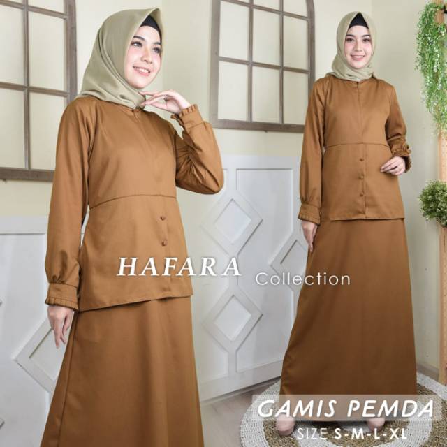 Gamis Pemda Semi Rok tangan Rempel