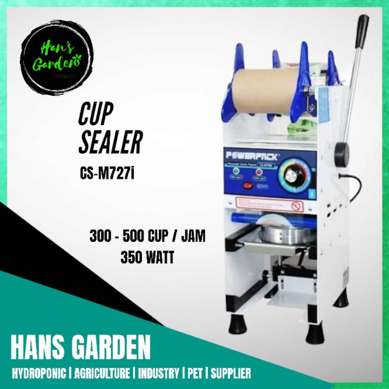 Cup Sealer POWERPACK manual garansi 1 tahun CS M 727 i