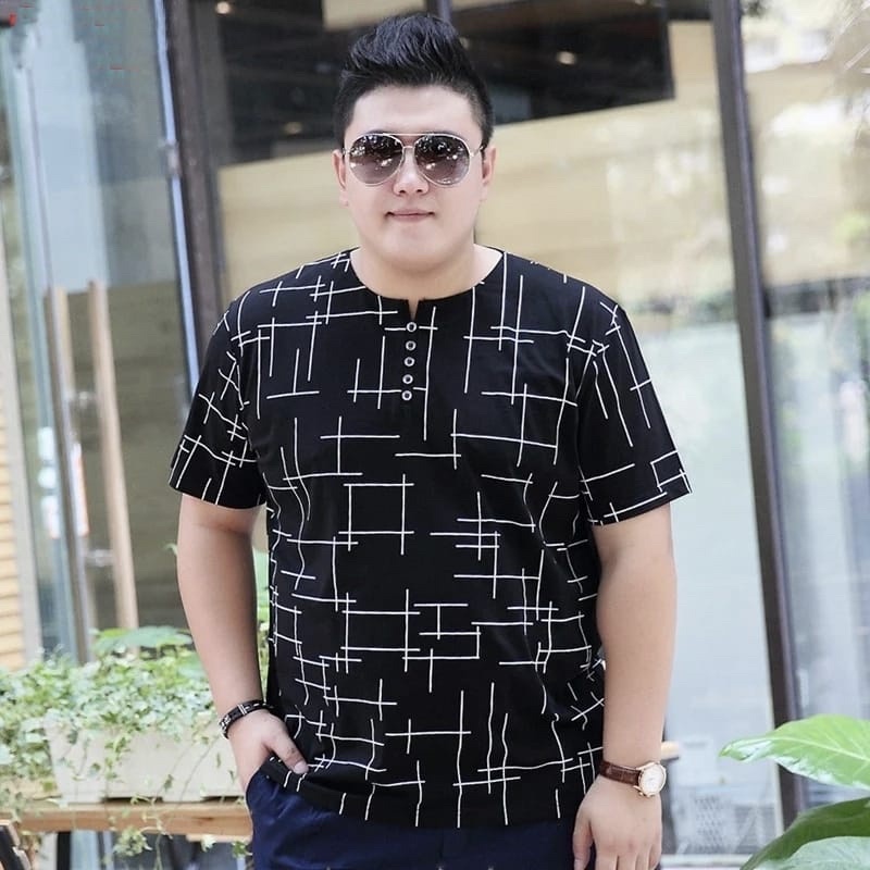 BAJU KAOS JUMBO PRIA BIGSIZE ATASAN COWOK LENGAN PENDEK SINOV FASHION MOTIF