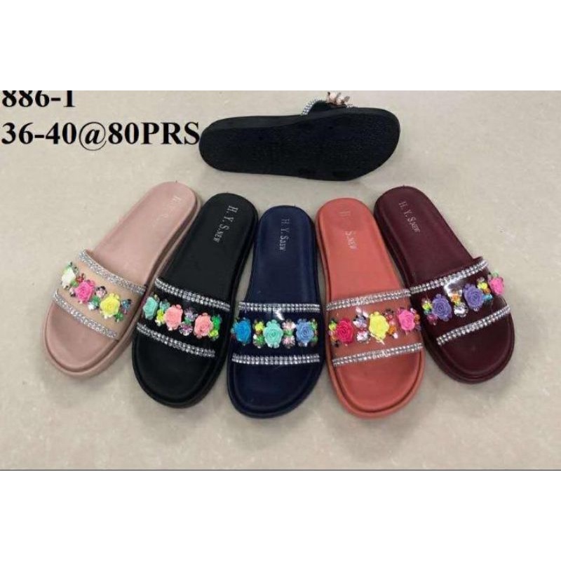 sandal slop wedges jelly hayasi import