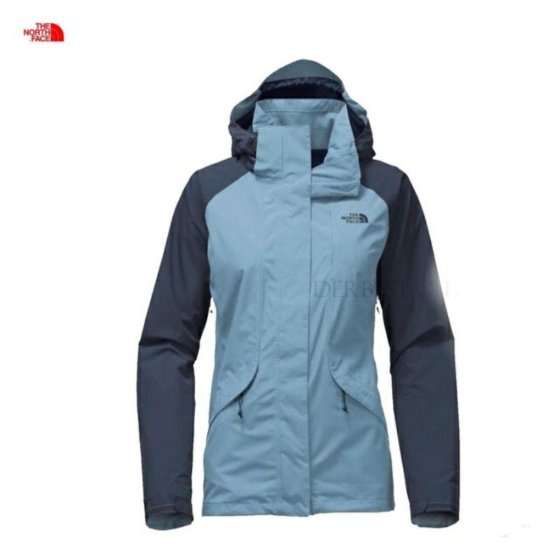 Jaket Gunung Hiking Traveling Winter Dobel inner The North Face Boundary Triclimate INK Blue