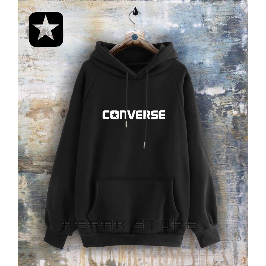 Jaket Sweater Hoodie Pria Distro CONVERSEOriginal Big Size Jumbo M - XXL / hoodie Converse / jaket converse