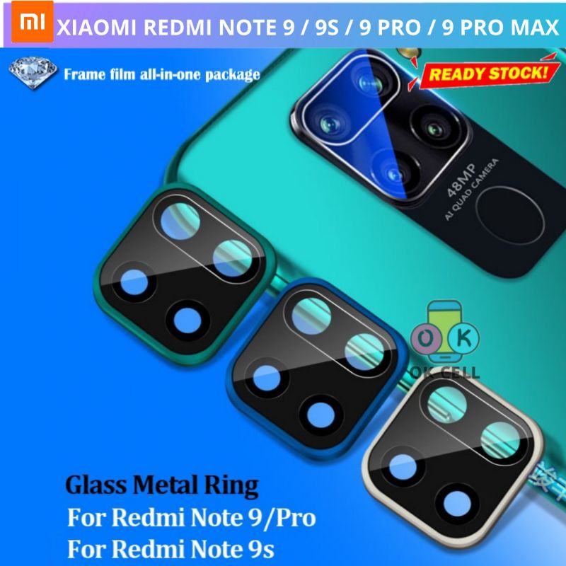 Ring Kamera Redmi Note 9 / 9S / 9 Pro Max Tempered Glass Metal Ring Camera Redmi Note 9 Pro Original