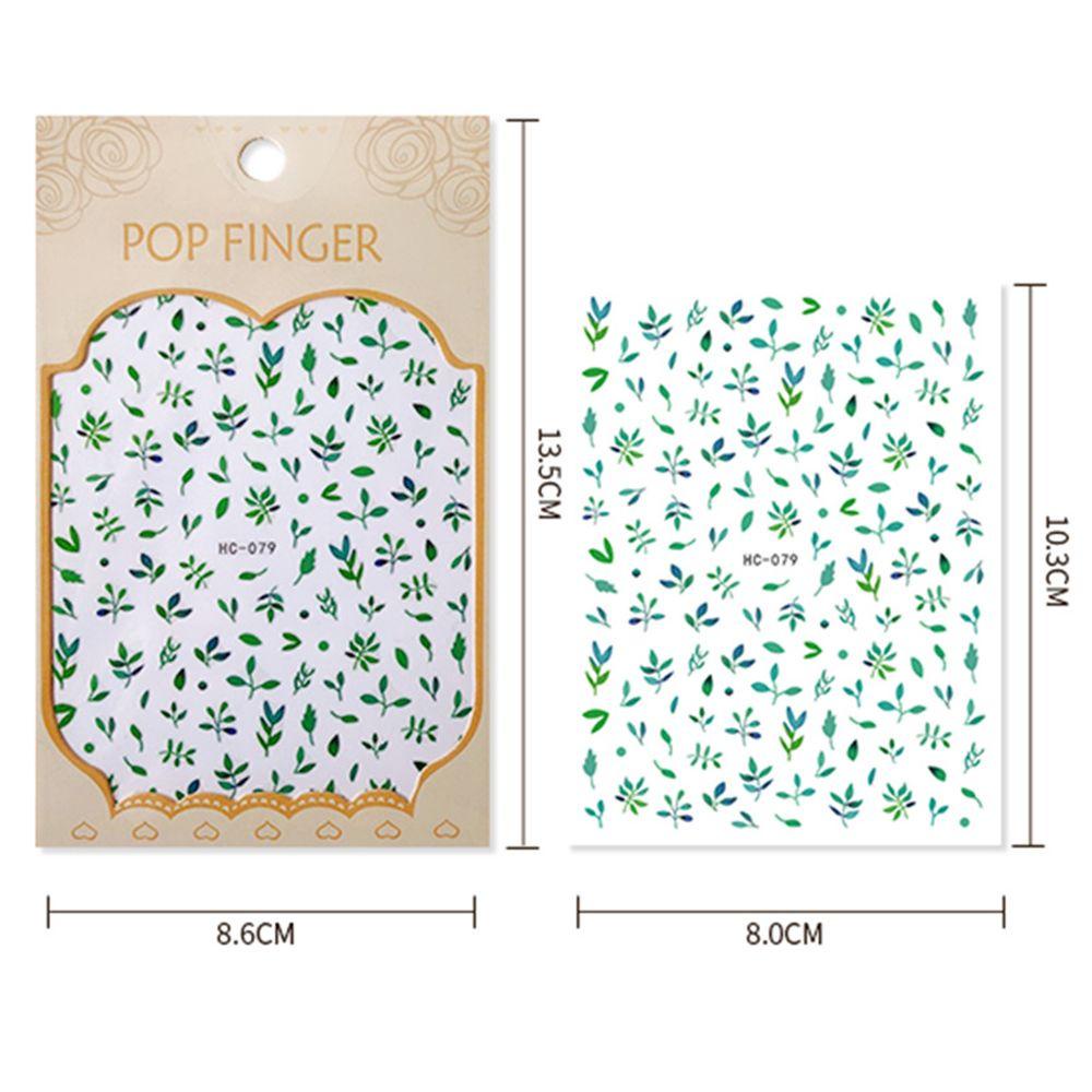 Solighter Stiker Nail Art Wanita Manicure Dekorasi DIY Tips Perekat Diri Bunga Mekar