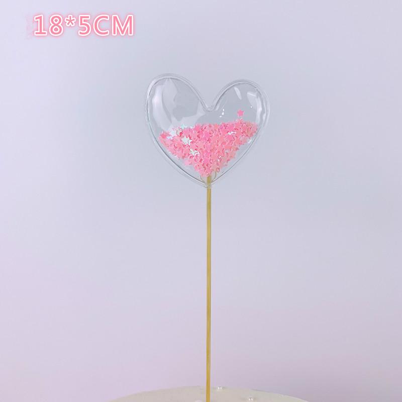 Bling Fairy Star Love Inserts Crown Cloud Shiny Cake Topper Kids Birthday Party Cake Decoration