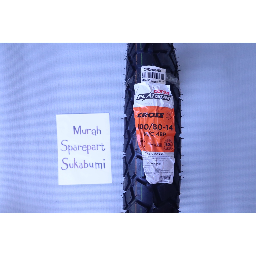 BAN CORSA PLATINUM CROSS S UK 100/80-14 TUBELESS FOR MATIC