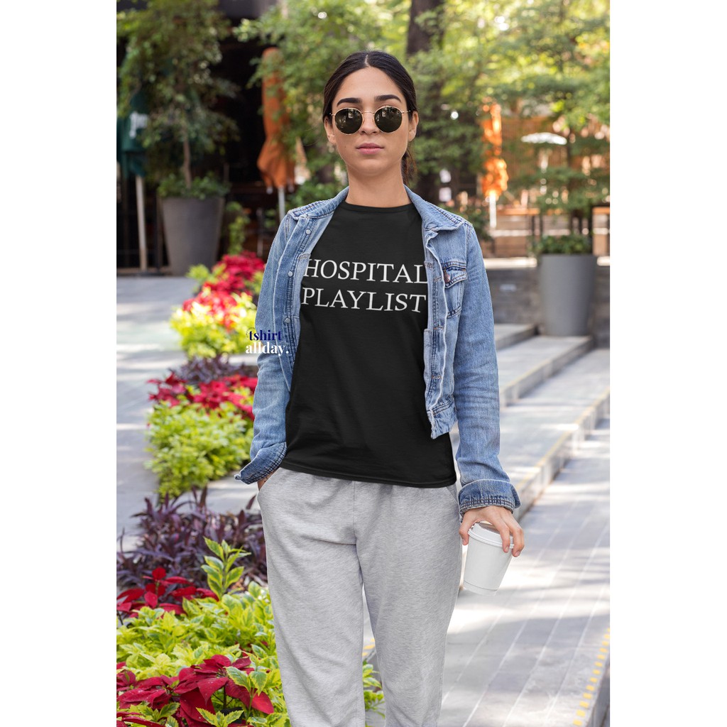 Tshirtallday Kaos Premium Pria &amp; Wanita 100% Cotton Combed bisa Oversize HOSPITAL PLAYLIST