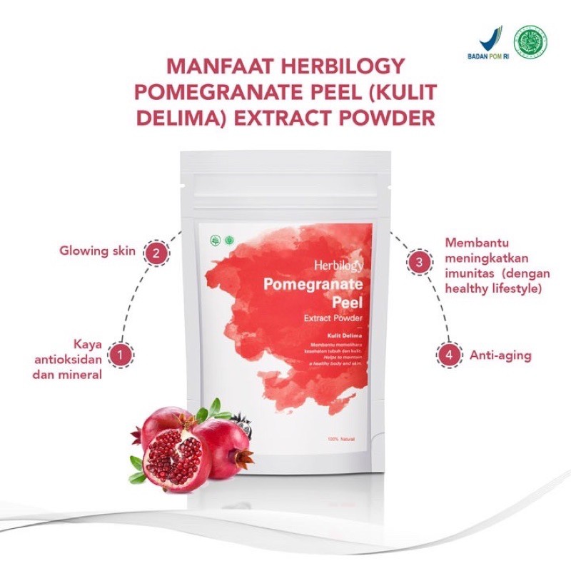 HERBILOGY POMEGRANATE PEEL (KULIT DELIMA) EXTRACT POWDER 100Gram