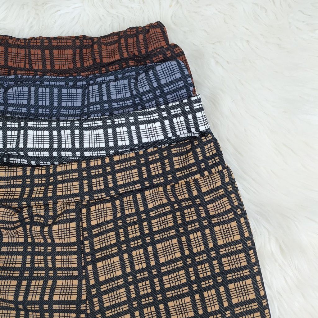 CELANA KULOT PANJANG HIGHWAIST MOTIF KOTAK-KOTAK/KULOT HW TARTAN