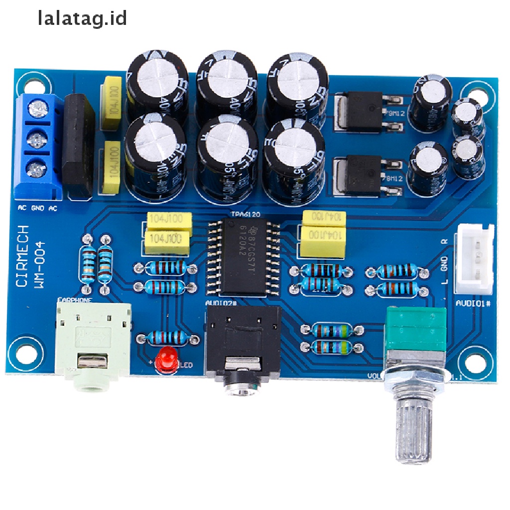 (Flyag) Tpa6120 Board Amplifier Headphone HiFi TPA6120A2 Channel Ganda (ID)