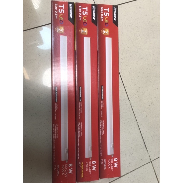 KRISBOW SET LAMPU LED TUBE T5 8WATT 60CM/ACE KRISBOW T5 LED COMPLETE/LAMPU PLAFON/LAMPU DINDING/LAMPU KOLONG/LAMPU ETALASE