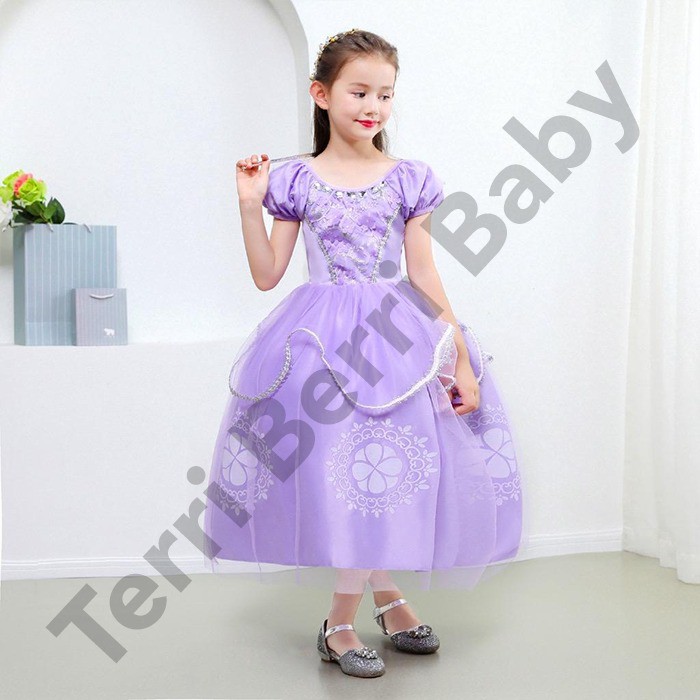 DRESS KOSTUM BAJU PRINCESS DRES PRINCES PRINSES SOVIA SOFIA THE FIRST ANAK KOSTUM SOFIA THE FIRST