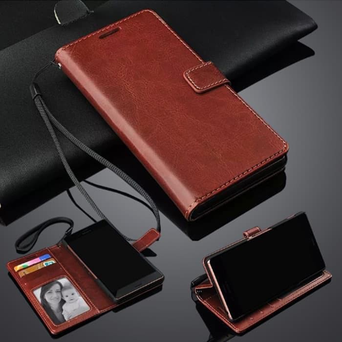FLIP COVER WALLET OPPO F1S Casing Hp Leather Dompet Kulit ORIGINAL