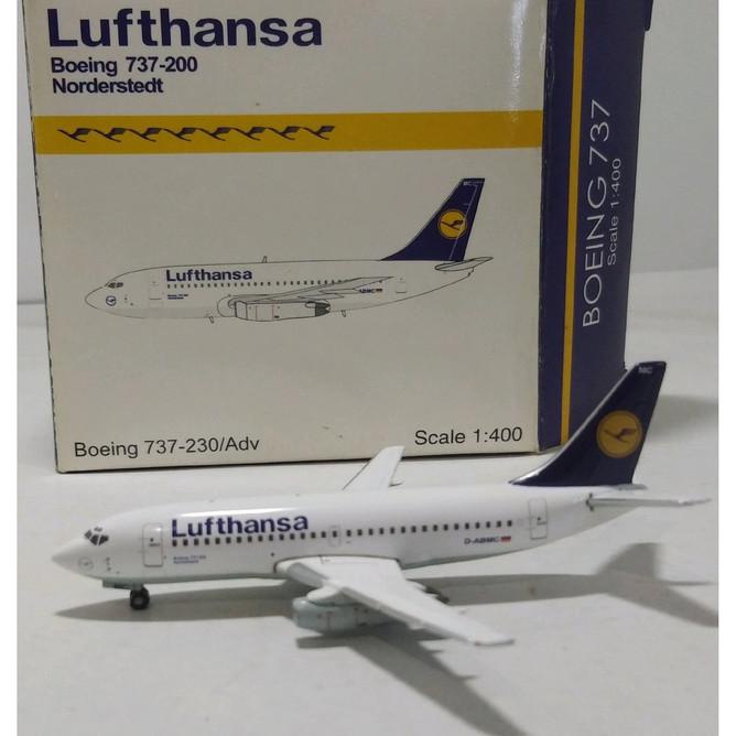 Diecast Miniatur Pesawat Terbang Lufthansa B737-200 By Jcwings