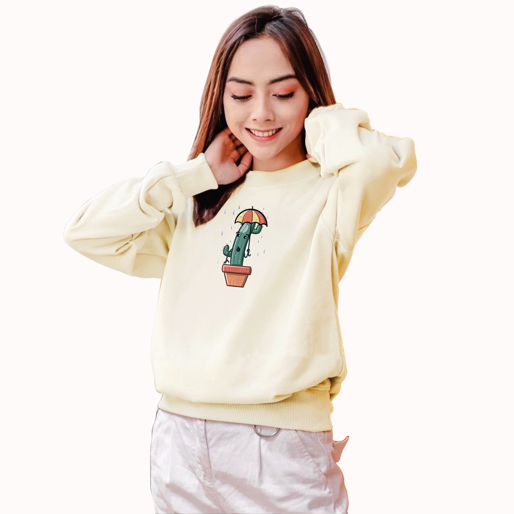 Sweater wanita oversize RAIN CACTUS sweter cewek murah kekinian