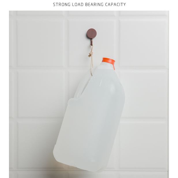 ♫ Megata ♫  A198 [10 pcs] Gantungan Hook Bulat Polos Tempel Tembok Wall Hook Stiker Dinding Kail Tempel Kuat Serbaguna