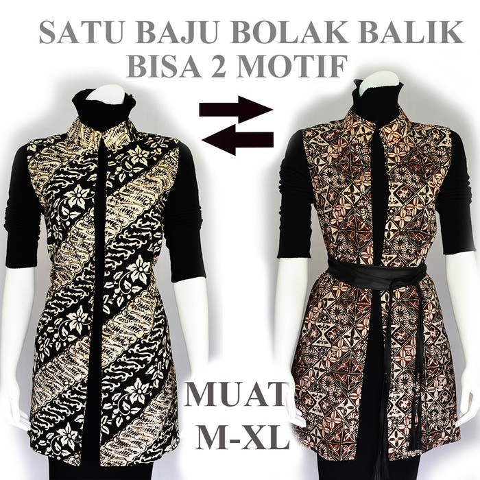 Outer batik wanita atasan blouse batik  A502