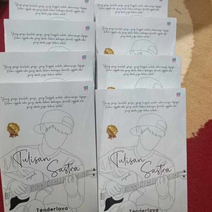 ㊪ Tulisan Sastra 3 surat, postcard, masker - Tenderlova - Novel original terlaris - Penerbit LovRinz