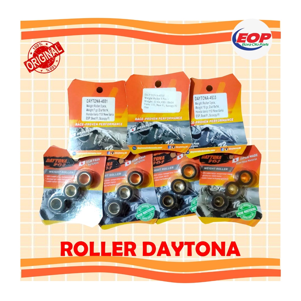 ROLLER RACING ROLLER BEAT FI VARIO FI 110 SCOOPY FI SPACY FI DAYTONA 6/7/8/9/10/11/13 gr ORIGINAL